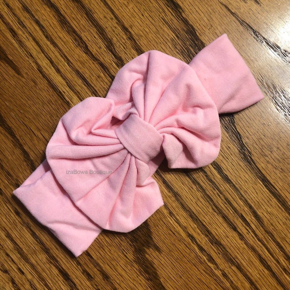 Pink Cotton Big Bow Headband  PNKCMES  HANDCRAFTED  Boutique